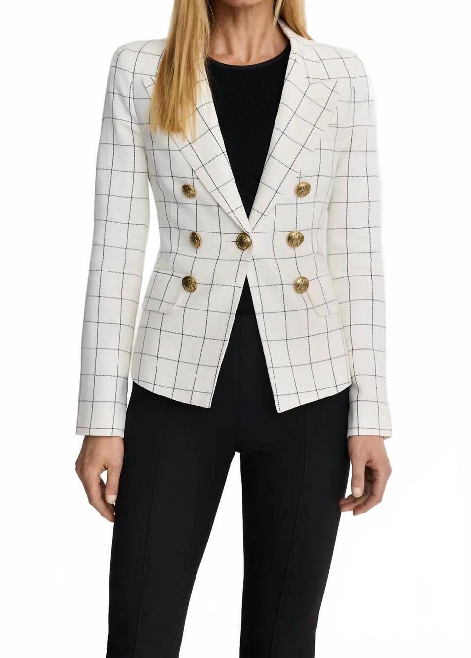 NEW SMYTHE mini not a mini double breasted blazer in ivory
